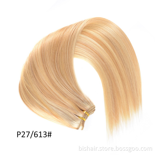 Wholesale Top Blond Brazilian Straight Hair Weave Bundles 8"-30" Hight Ratio Remy Hair Extensions Brown #2 #4 #P6/613 For Women